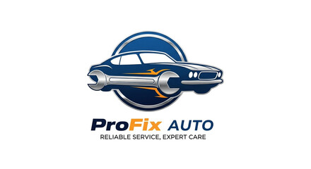 Get professional auto repair services with reliable care using this modern logo, ideal for branding, marketing, and advertising your automotive business