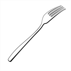 dinner fork illustration vector