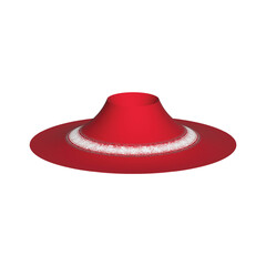 3D Mathematical Surface with Sombrero Shape – Red Gradient Plot of Abstract Function