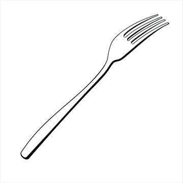dinner fork illustration vector