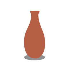 Ceramic clay vase, illustration, vector, icon, symbol.