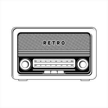 Radio retro vintage vector