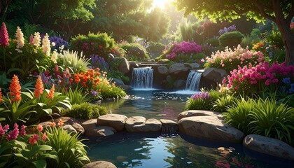 waterfall in the garden