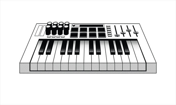 Synth midi controller vector