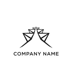 Obraz premium Abstract Geometric Mountain Range Logo Design for Modern Companies.