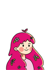 little girl with a flower