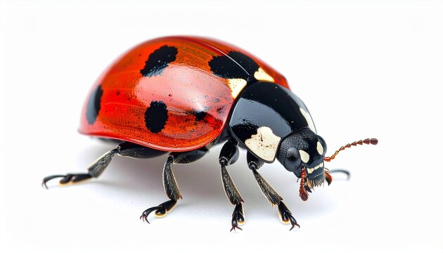 ladybug on white background