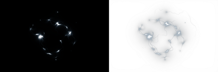 Abstract glowing light overlay with luminous effects on dark and light backgrounds, creating a mystical atmosphere for creative design projects and visual storytelling