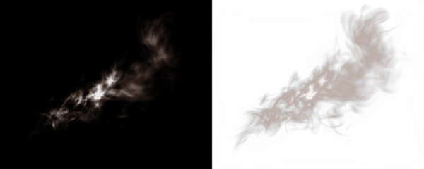 Abstract smoke png overlay illustration with ethereal wisps and flowing shapes, suitable for creative design projects and enhancing visual storytelling elements