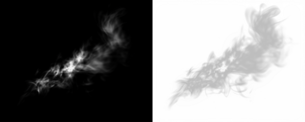 Abstract smoke png overlay with ethereal wisps on contrasting black and white backgrounds, ideal for creative design projects and visual storytelling elements