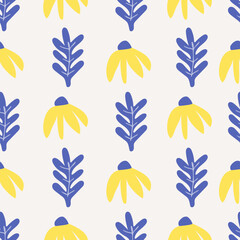 Vibrant floral seamless textures, modern garden-inspired pattern collection