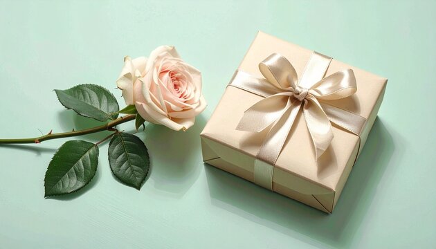 gift box and rose
