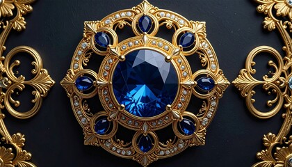 antique clock with gold and diamonds