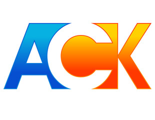 ACK Letter Initial Logo Design Template Vector Illustration Stock Vector