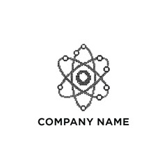 Atomic Structure Logo Design for Science and Technology Companies.