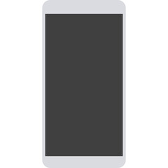 Modern Smartphone With Dark Screen And White Frame Isolated On Transparent Background Representing Digital Technology And Communication