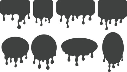 dripping liquid shapes template in vector
