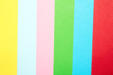 Fototapeta premium Simple Paper Card Primary Colour Lined Geometric Shapes in Multicolour Rainbow Calm Background