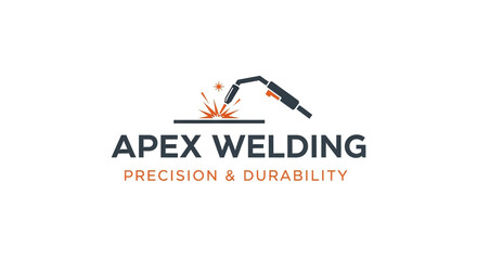 Modern Apex Welding logo design for precision and durability, symbolizing industrial strength and expert craftsmanship.