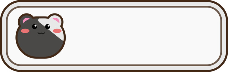 Obraz premium Spanish style animal mascot label vector for gift tags and hecho a mano branding