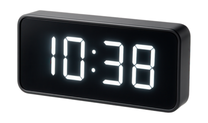 A modern rectangular digital wall clock with a large, bright display for any living space.
