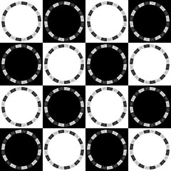 Seamless geometric round pattern. Decorative ornate square background. Endless flat design. template, tile, floor, backdrop, cover, marble, wall, scarf, shawl, bandana, fabric, textile.