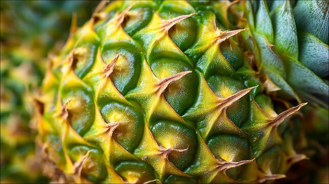 Closeup pineapple skin texture