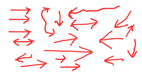 arrows crayon doodle chalk icons set. 