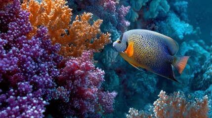 Obraz premium Colorful coral reef fish