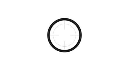 Scope with static glitch effect on black background