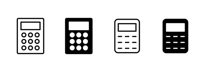 Calculator icon vector. Accounting calculator sign and symbol.