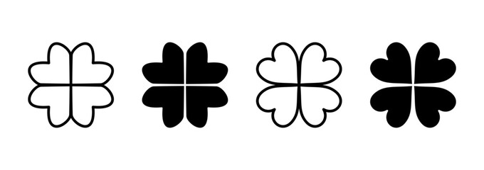 Clover icon vector. clover sign and symbol. four leaf clover icon.