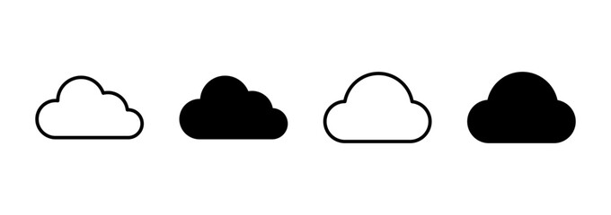 Cloud icon vector. cloud sign and symbol