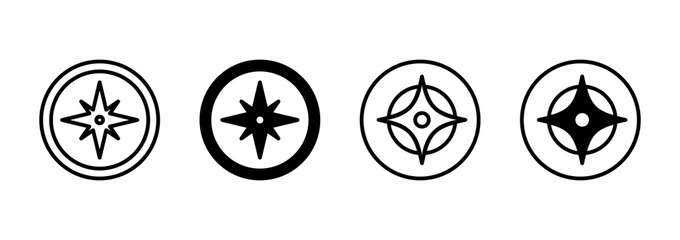 Compass icon vector. arrow compass icon sign and symbol