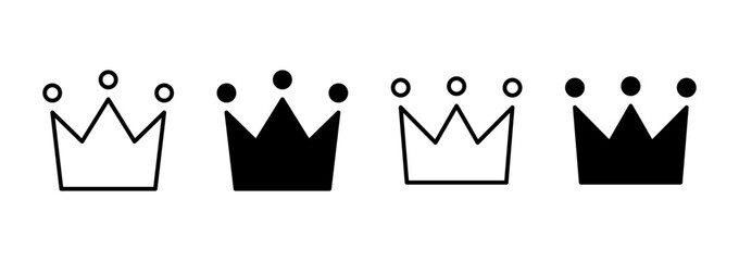 Crown icon vector. crown sign and symbol