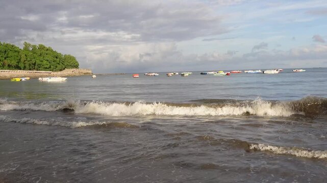 Corbyn's Cove Beach in Sri Vijaya Puram earlier Port Blair in Andaman and Nicobar Island known for Scenic Beauty and a popular tourist attraction.