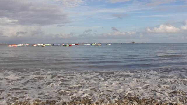 Corbyn's Cove Beach in Sri Vijaya Puram earlier Port Blair in Andaman and Nicobar Island known for Scenic Beauty and a popular tourist attraction.
