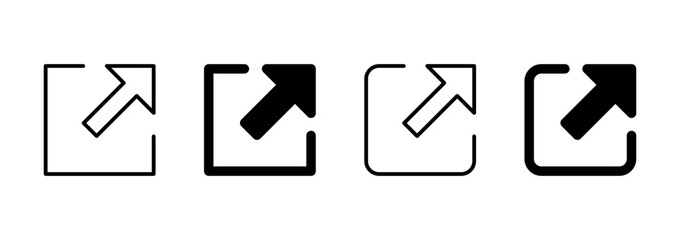 External link icon vector. link sign and symbol. hyperlink symbol