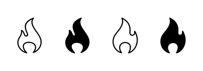 Fire icon vector. fire sign and symbol