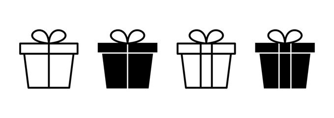 Gift icon vector. gift sign and symbol. birthday gift