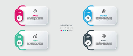 Infographic template business concept with workflow.
