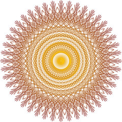 Printdesign, pattern, ornament, illustration, element, color, orange, vector, round, art, circle, decoration, texture, certificate, guilloche, decor