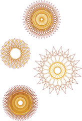 Printmandala, shape, element, seamless, guilloche, summer, nature, decor, symbol, illustration, art, flowers, curve, floral, round