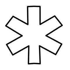 Obraz premium sos emergency vector line