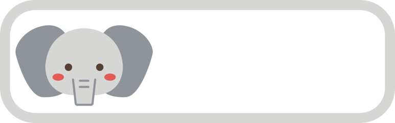 Vector illustration of cute cartoon animal labels isolated on white background