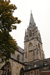 Fototapeta premium The center of Aachen, NRW, Germany, during Autumn period.