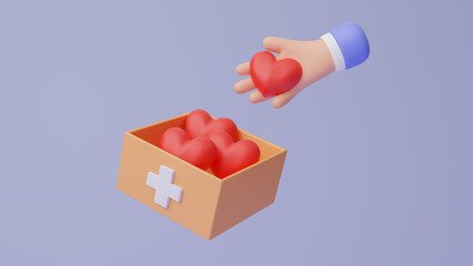 International Volunteer day for economic and social development on December 5th. to promote volunteering and recognize contributions to the achievement. Day of support, charity and help. 3d rendering