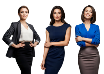 Businesswoman corporate portrait, businesswoman team, professional businesswoman, office businesswoman, corporate businesswoman, Isolated on transparent background, png