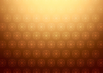 Luxury Thai golden pattern background with traditional floral motifs and elegant gradient texture. Perfect for use in wedding invitations, spa and hotel 