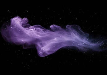 A purple smoke cloud on a black background